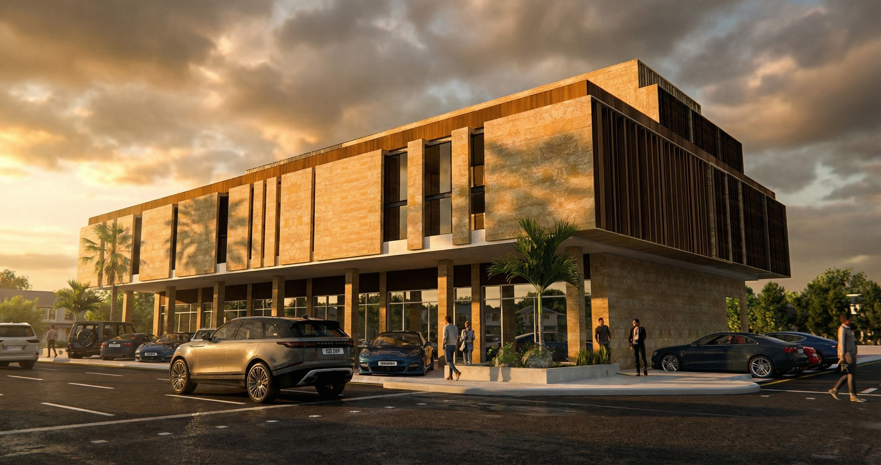 Stone & Wood Facade Office